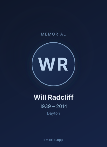 Memorial portrait of Will Radcliff
