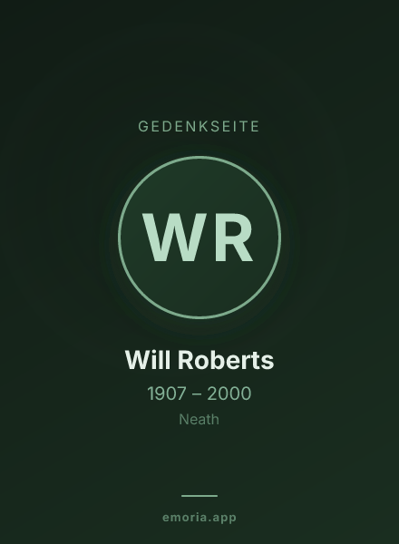 Gedenkportrait von Will Roberts