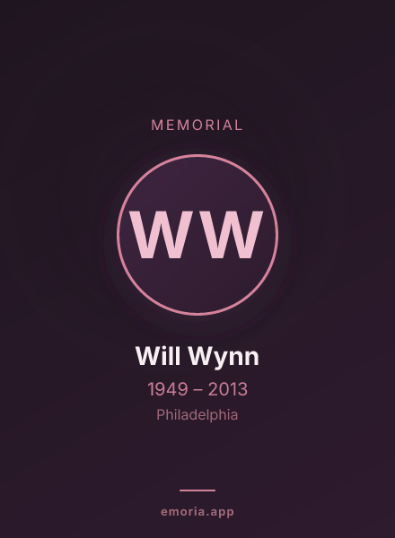Memorial portrait of Will Wynn