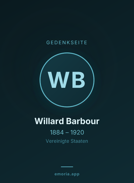 Gedenkportrait von Willard Barbour
