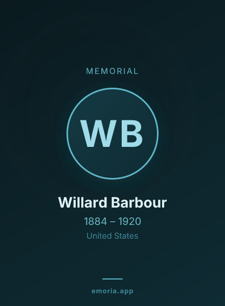 Memorial portrait of Willard Barbour