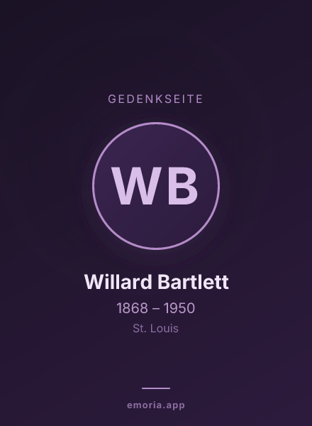 Gedenkportrait von Willard Bartlett