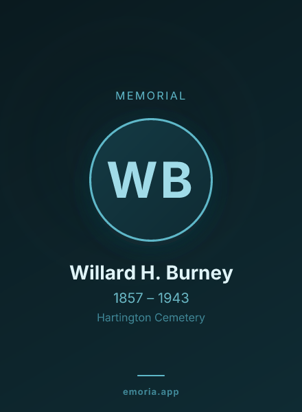 Memorial portrait of Willard H. Burney