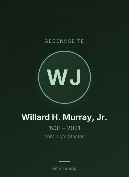 Gedenkportrait von Willard H. Murray, Jr.