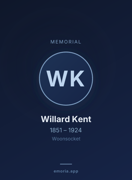 Memorial portrait of Willard Kent