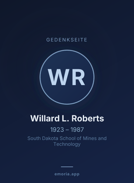 Gedenkportrait von Willard L. Roberts