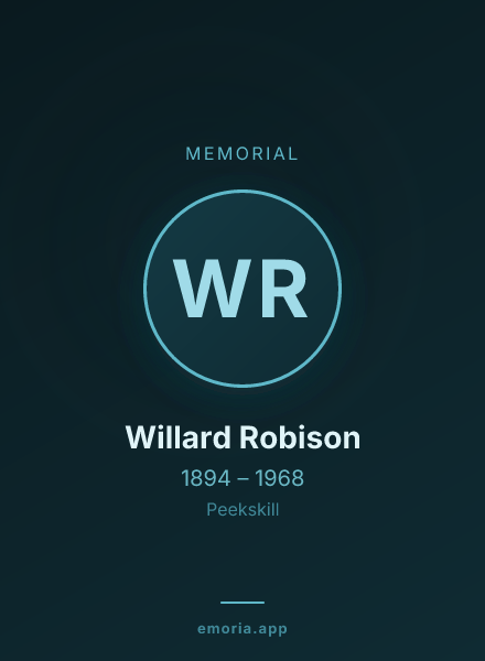 Memorial portrait of Willard Robison