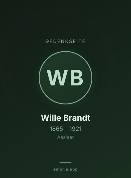 Gedenkportrait von Wille Brandt