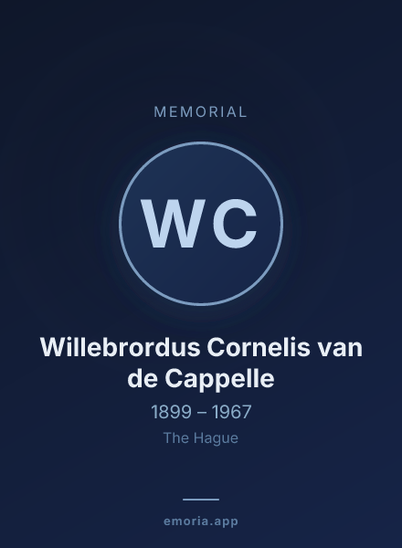 Memorial portrait of Willebrordus Cornelis van de Cappelle