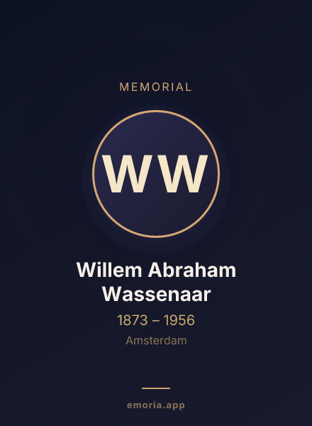 Memorial portrait of Willem Abraham Wassenaar