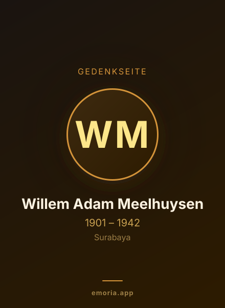 Gedenkportrait von Willem Adam Meelhuysen