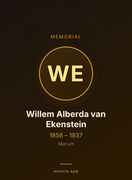 Memorial portrait of Willem Alberda van Ekenstein