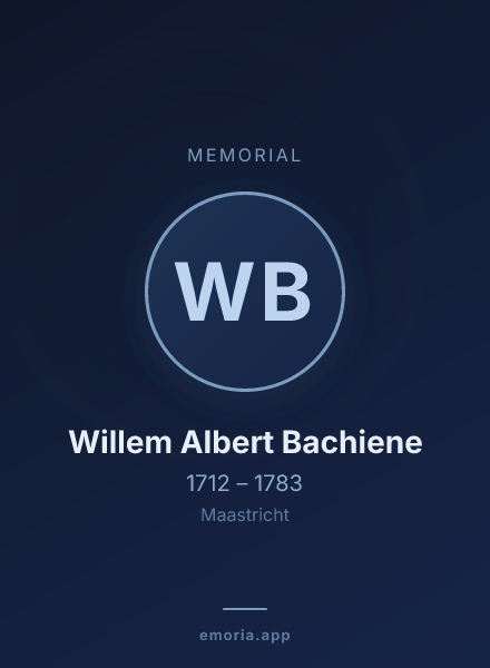 Memorial portrait of Willem Albert Bachiene