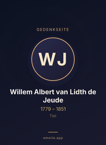 Gedenkportrait von Willem Albert van Lidth de Jeude