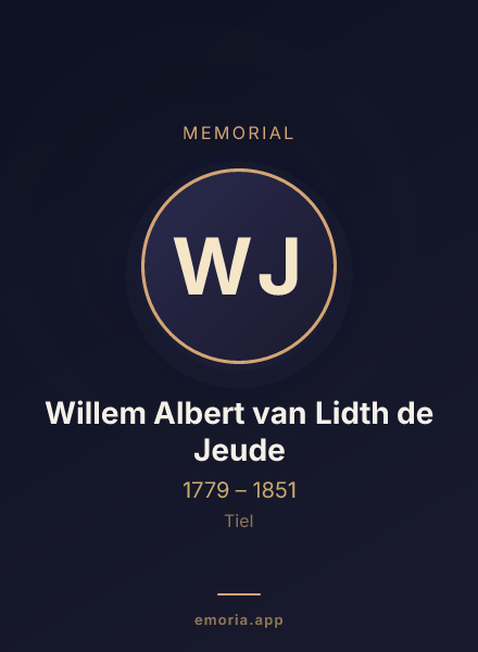 Memorial portrait of Willem Albert van Lidth de Jeude