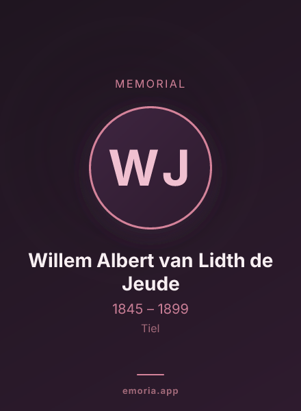 Memorial portrait of Willem Albert van Lidth de Jeude