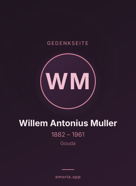 Gedenkportrait von Willem Antonius Muller
