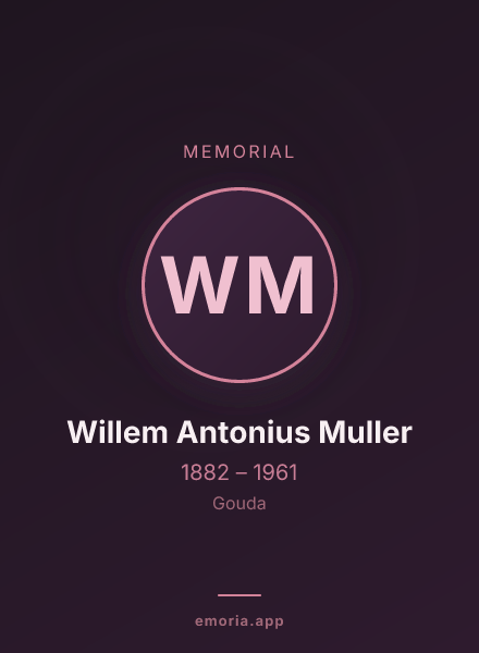 Memorial portrait of Willem Antonius Muller
