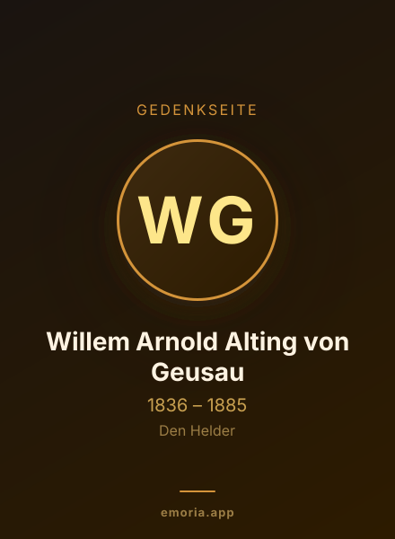 Gedenkportrait von Willem Arnold Alting von Geusau