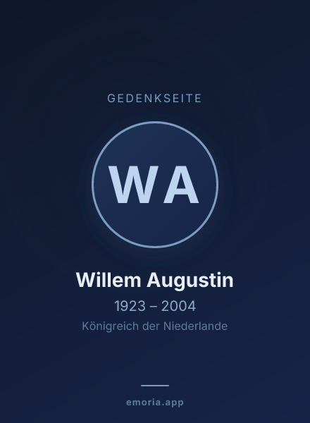 Gedenkportrait von Willem Augustin