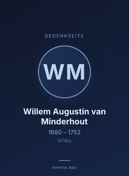 Gedenkportrait von Willem Augustin van Minderhout