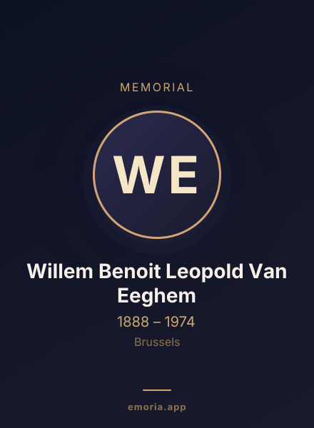 Memorial portrait of Willem Benoit Leopold Van Eeghem