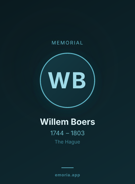 Memorial portrait of Willem Boers