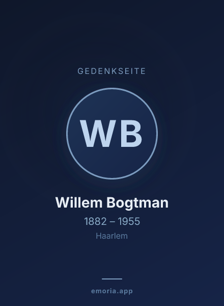 Gedenkportrait von Willem Bogtman