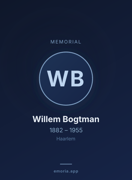 Memorial portrait of Willem Bogtman