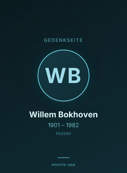 Gedenkportrait von Willem Bokhoven