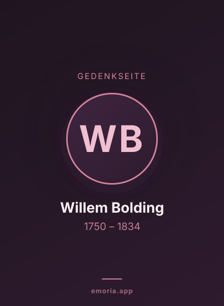 Gedenkportrait von Willem Bolding