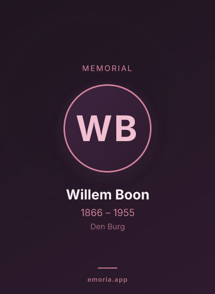 Memorial portrait of Willem Boon