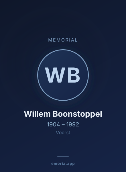 Memorial portrait of Willem Boonstoppel