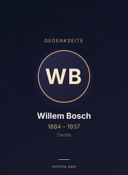 Gedenkportrait von Willem Bosch