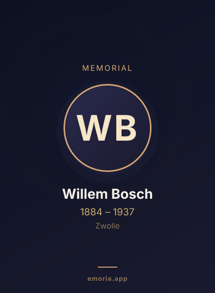 Memorial portrait of Willem Bosch