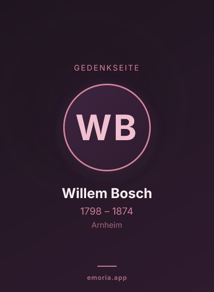 Gedenkportrait von Willem Bosch