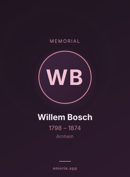 Memorial portrait of Willem Bosch