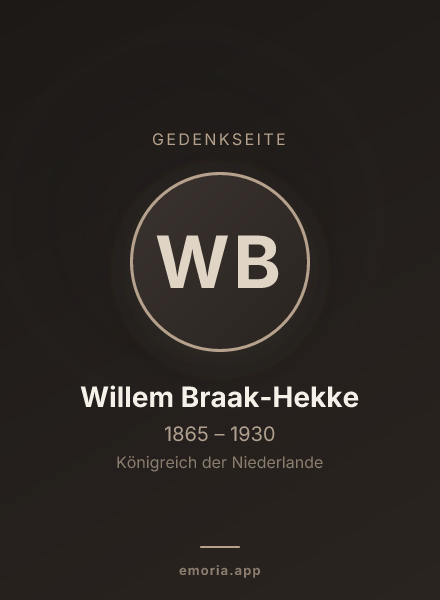 Gedenkportrait von Willem Braak-Hekke