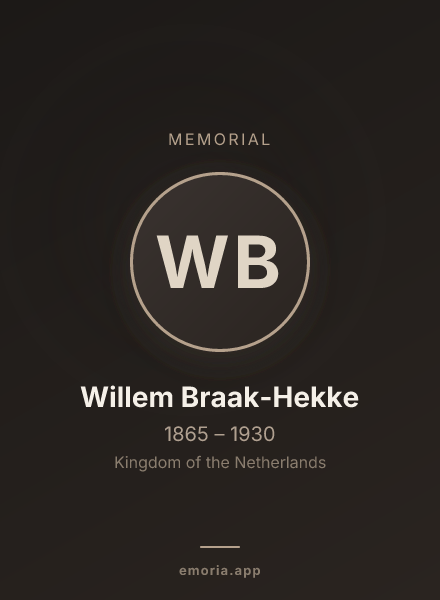 Memorial portrait of Willem Braak-Hekke