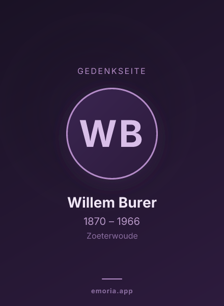 Gedenkportrait von Willem Burer