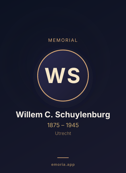 Memorial portrait of Willem C. Schuylenburg