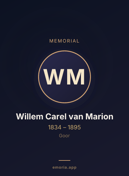 Memorial portrait of Willem Carel van Marion