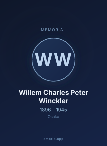 Memorial portrait of Willem Charles Peter Winckler