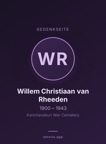 Gedenkportrait von Willem Christiaan van Rheeden