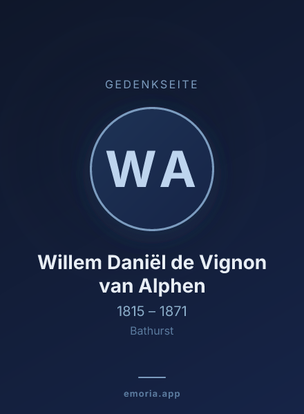 Gedenkportrait von Willem Daniël de Vignon van Alphen