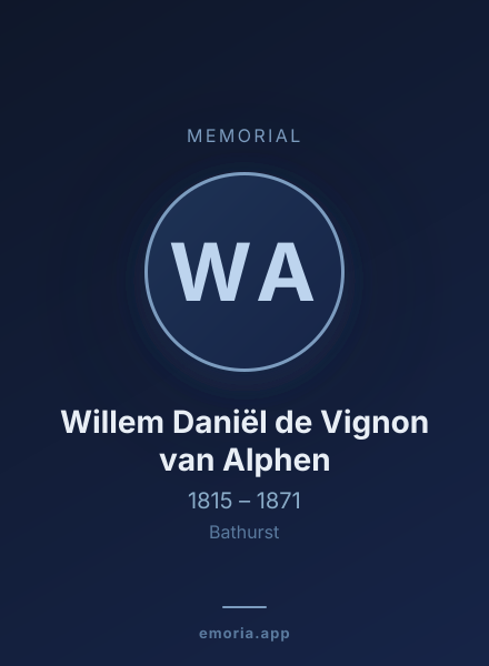 Memorial portrait of Willem Daniël de Vignon van Alphen