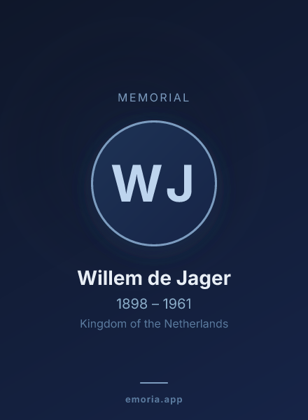 Memorial portrait of Willem de Jager