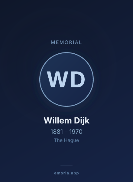 Memorial portrait of Willem Dijk