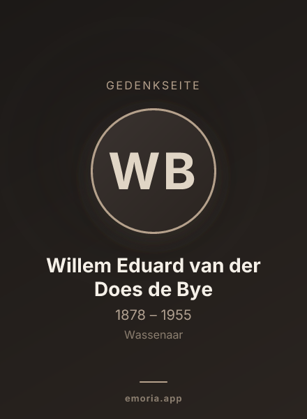 Gedenkportrait von Willem Eduard van der Does de Bye