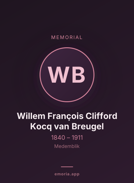 Memorial portrait of Willem François Clifford Kocq van Breugel